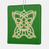 Intricate Gold Celtic Butterfly Personalized Keramisch Ornament (Links)