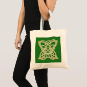 Intricate Gold Celtic Butterfly Tote Bag (Voorkant (product))
