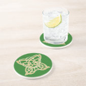 Intricate Gold Celtic Butterfly Zandsteen Onderzetter (Zijkant)