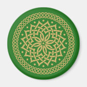 Intricate Gold Celtic Flower Mandala Magneet (Voorkant)