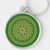 Intricate Gold Celtic Flower Mandala Sleutelhanger (Voorkant)