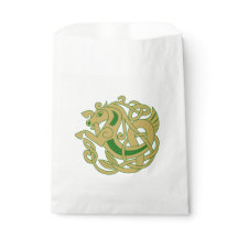 Intricate Gold Celtic Horse