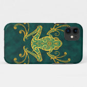Intricate gouden blauwe boomkikker Case-Mate iPhone case (Achterkant (horizontaal))
