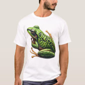 Intricate Green Frog Just Vibin' T-shirt (Voorkant)
