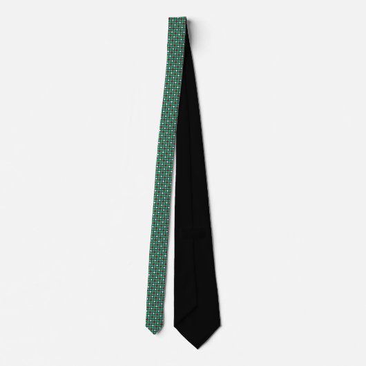 Intricate Green Red and White Neck Tie Stropdas (Achterkant)