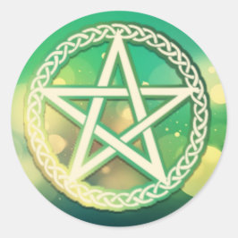 Intricate groene pentakel ronde sticker