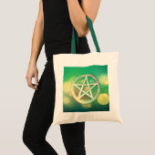 Intricate groene pentakel tote bag (Voorkant (product))
