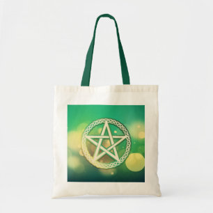 Intricate groene pentakel tote bag