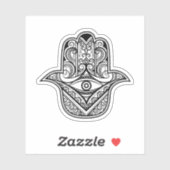 Intricate Hamsa Hand Evil Eye Vinyl Sticker (Vel)