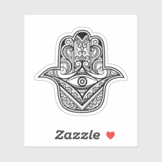Intricate Hamsa Hand Evil Eye Vinyl Sticker