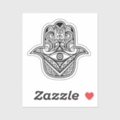 Intricate Hamsa Hand Evil Eye Vinyl Sticker (Vel)