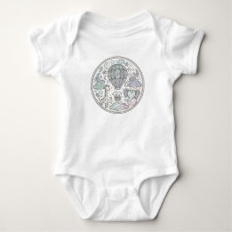 Intricate Heet Luchtballon Mandala Baby Body Romper
