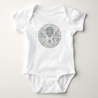 Intricate Heet Luchtballon Mandala Baby Body Romper