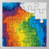Intricate Macro: Legpuzzel Interlocking Kunst Poster (Voorkant)
