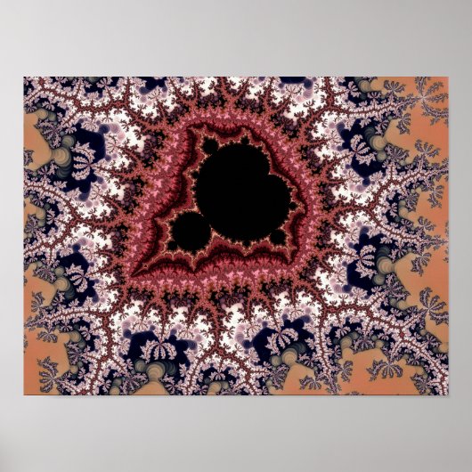 Intricate Mandelbrot Fractal Kunst Poster (Voorkant)