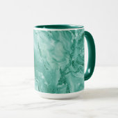 Intricate Marble Pattern in Rich Teal and Green Mok (Voorkant rechts)