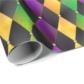 Intricate Mardi Gras Colors Diamond Argyle Cadeaupapier (Rol Hoek)