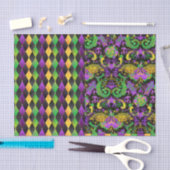 Intricate Mardi Gras Colors Dragon, Diamond Tissuepapier (Craft)