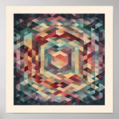Intricate Math Art: Complex Polygon Tessellation Poster (Voorkant)