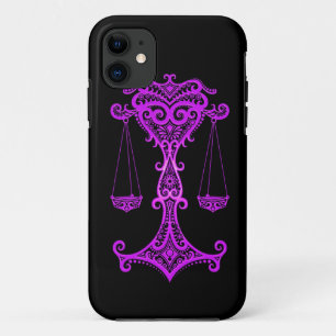 Intricate Paarse Weegdierentuin op zwart Case-Mate iPhone Case