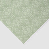 INTRICATE PASTEL GREEN PATRONEN TISSUEPAPIER (Detail)
