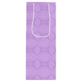 INTRICATE PASTEL PAARSE PATRONEN WIJN CADEAUTAS (Voorkant)