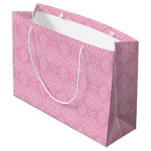 INTRICATE PASTEL PINK PATTERS GROOT CADEAUZAKJE (Achterkant Gekanteld)