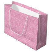 INTRICATE PASTEL PINK PATTERS GROOT CADEAUZAKJE (Voorkant Gekanteld)