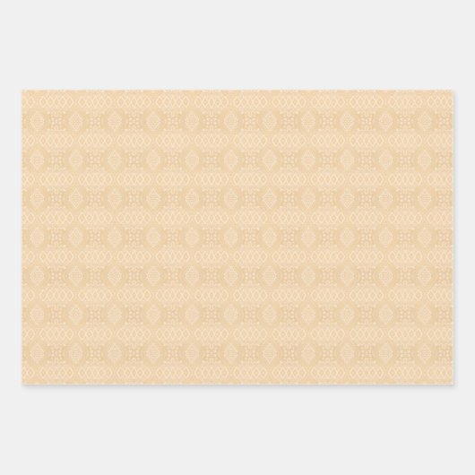 INTRICATE PEACH GREEN YELLOW PATTERS INPAKPAPIER VEL (Voorkant 3)