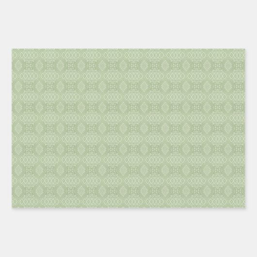 INTRICATE PEACH GREEN YELLOW PATTERS INPAKPAPIER VEL (Voorkant 2)