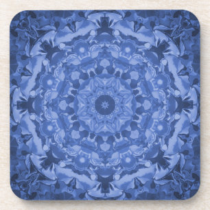 Intricate Royal Blue Kaleidoscope Onderzetter