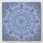 Intricate Royal Blue Kaleidoscope Stenen Onderzetter (Voorkant)