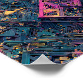 Intricate Seamless Detail: Micro-Fractal Circuit Poster (Hoek)