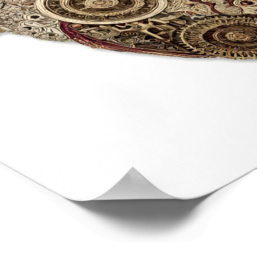 Intricate Steampunk Art: Ornate Organ Clockwork Poster (Hoek)