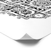 Intricate Steampunk Decoupage Template Line Art Poster (Hoek)