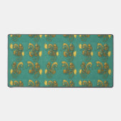 Intricate Steampunk Seahorse Ocean Expedition Bureaumat (Voorkant)