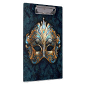 Intricate Teal and Golden  Mask Klembord (Rechts)