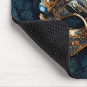 Intricate Teal and Golden  Mask Muismat (Hoek)