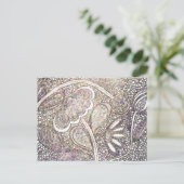 Intricate White Lace Floral Design Briefkaart (Staand voorkant)
