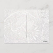 Intricate White Lace Floral Design Briefkaart (Achterkant)