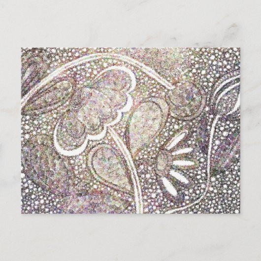 Intricate White Lace Floral Design Briefkaart (Voorkant)