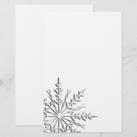 Intricate Winter Snowflake Briefpapier (Voorkant / Achterkant)