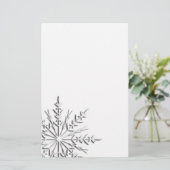 Intricate Winter Snowflake Briefpapier (Staand voorkant)