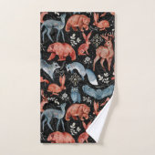  Intricate woodland animals pattern Bad Handdoek (Handdoek)