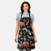  Intricate woodland animals pattern Schort (Gedragen)