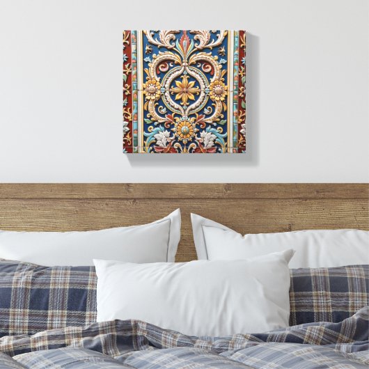 Intricately Carved Frieze Canvas Afdruk (Insitu (Slaapkamer))