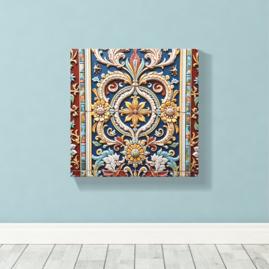 Intricately Carved Frieze Canvas Afdruk (Insitu (Houten vloer))