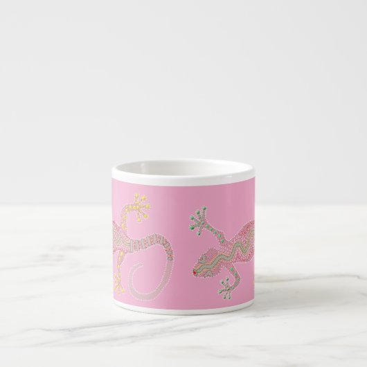Intricately Detailed Gecko Espresso Mug Espresso Kop (Voorkant)