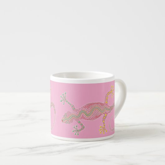 Intricately Detailed Gecko Espresso Mug Espresso Kop (Voorkant rechts)