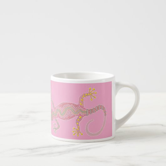 Intricately Detailed Gecko Espresso Mug Espresso Kop (Rechts)